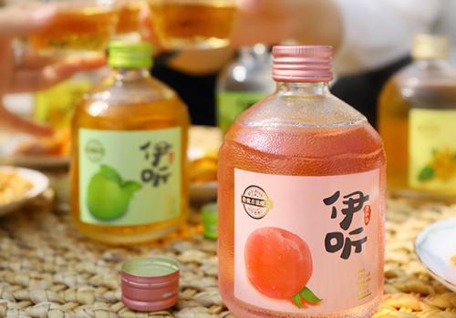 伊听蜜桃酒,古法酿造,出口级微醺酒   